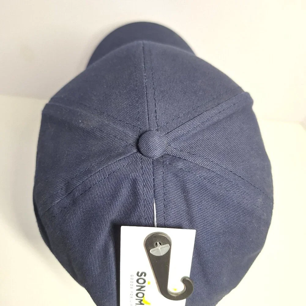 Cool Cat Lady Sonoma Womens Adjustable Baseball Cap Navy Embroidered 100% Cotton - Picture 7 of 9